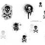 Skull brush stamps