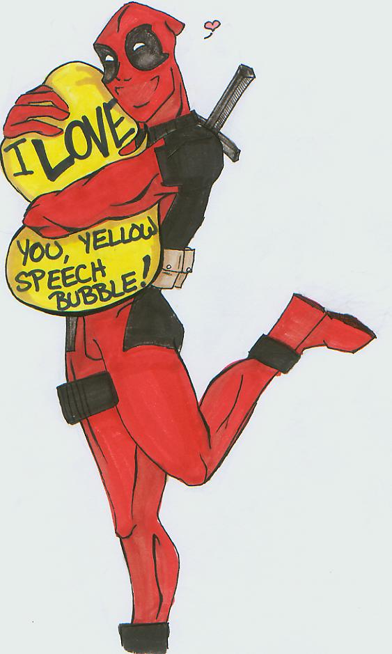 Deadpool speech bubble