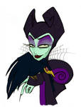 Burtonized Maleficent by SilverTallest