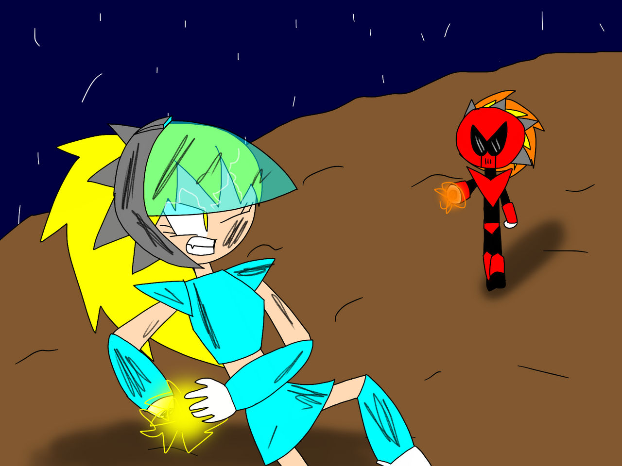 Fatal Robot Rampage Robot Rampage Art Challenge Day 12: Rivals by ElementalLover on DeviantArt