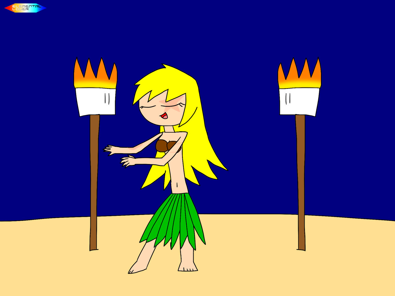 Days of Summer Day 9: Beach: Hula Dance by ElementalLover on DeviantArt