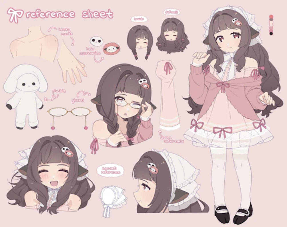 Anime Reference Sheet by echopalette on DeviantArt