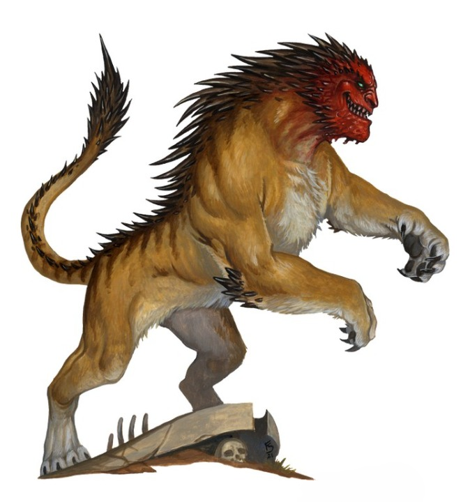 Mantacor Razorback Manticore Art by echopalette on DeviantArt
