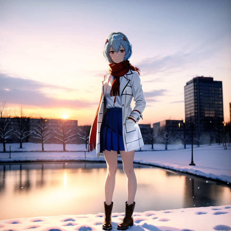 Snow Day Rei by BigBeanAI on DeviantArt