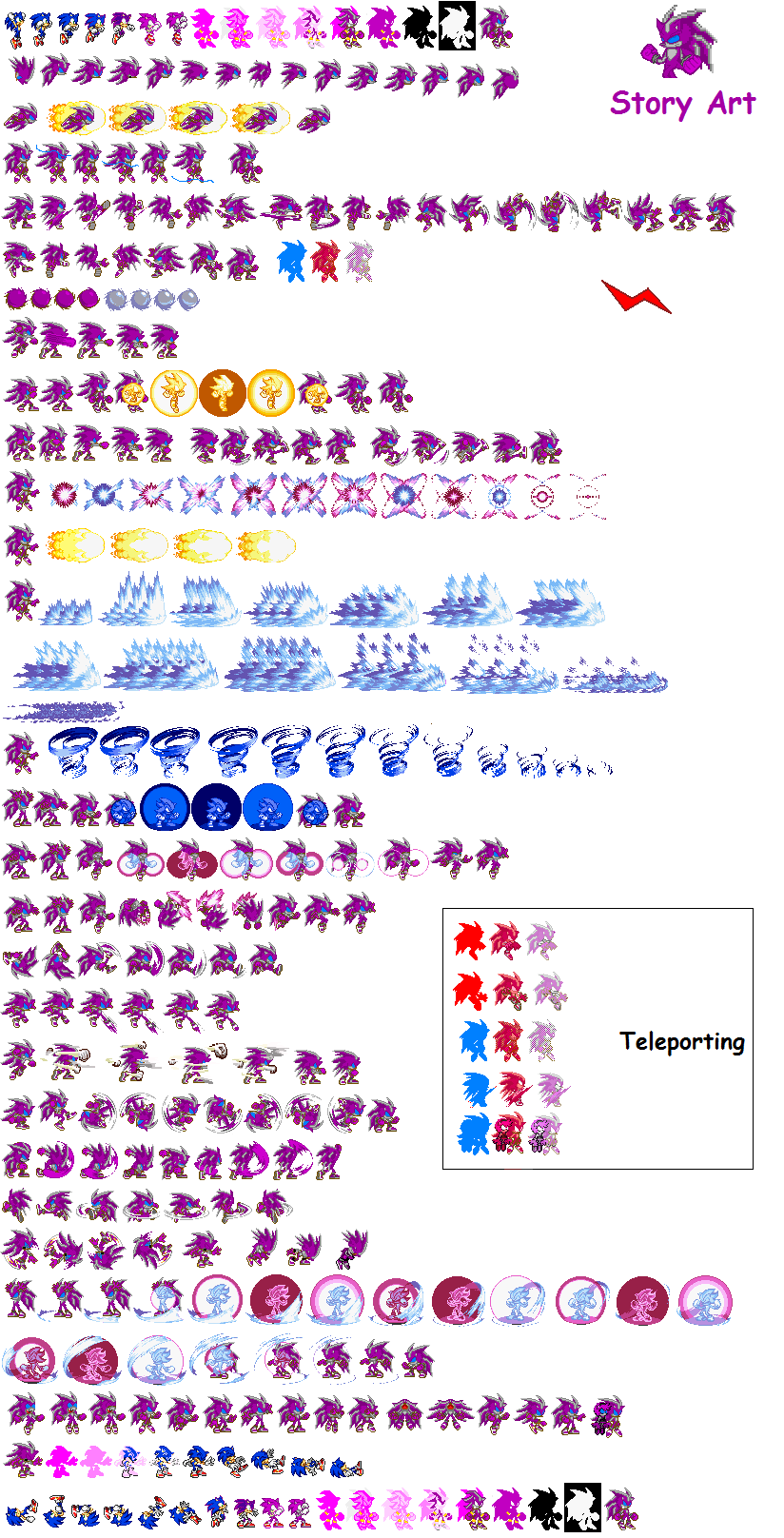 Semi Dark Spine Sonic 4 Sprite Sheet by fnafan88888888 on DeviantArt