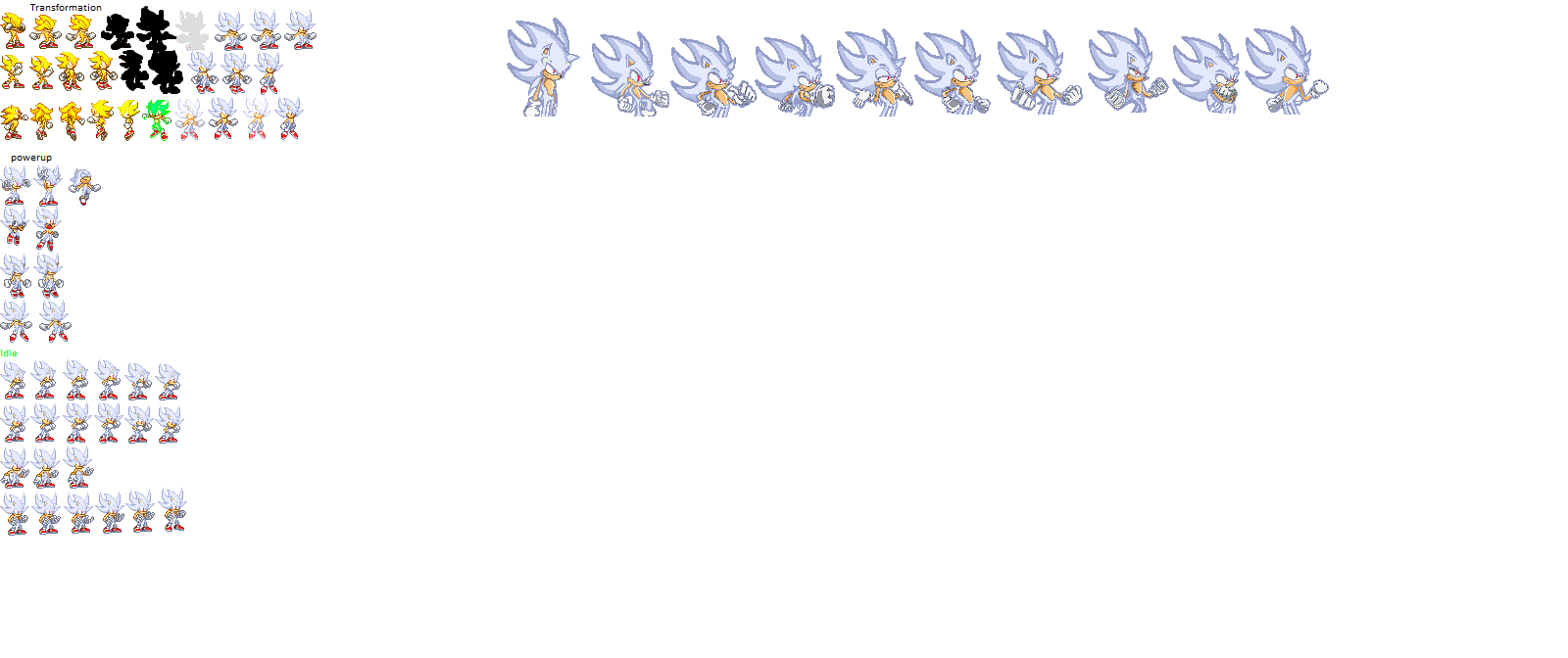 Hyper sonic 2 sprite sheet by 85rmzooz on DeviantArt