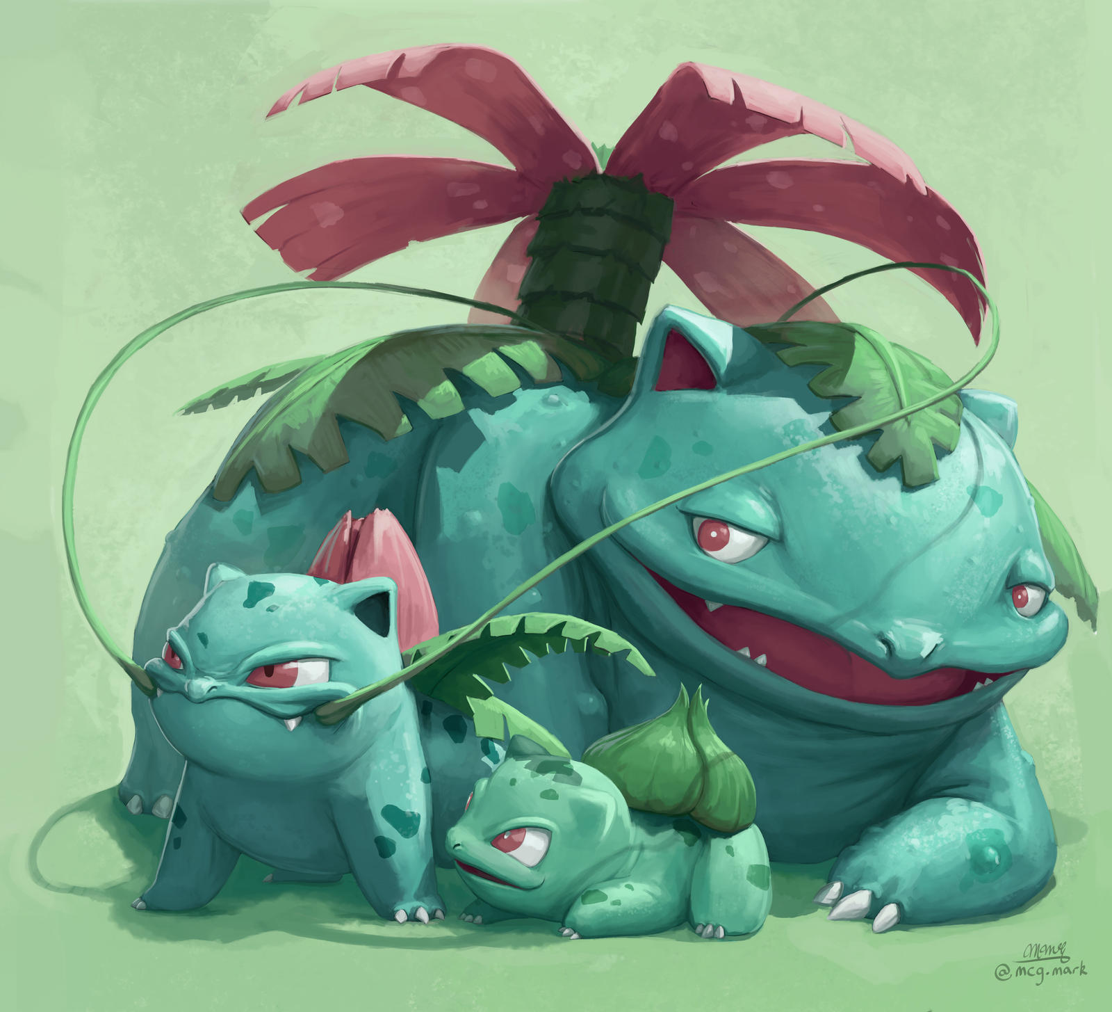 Smiling practise with Venusaur