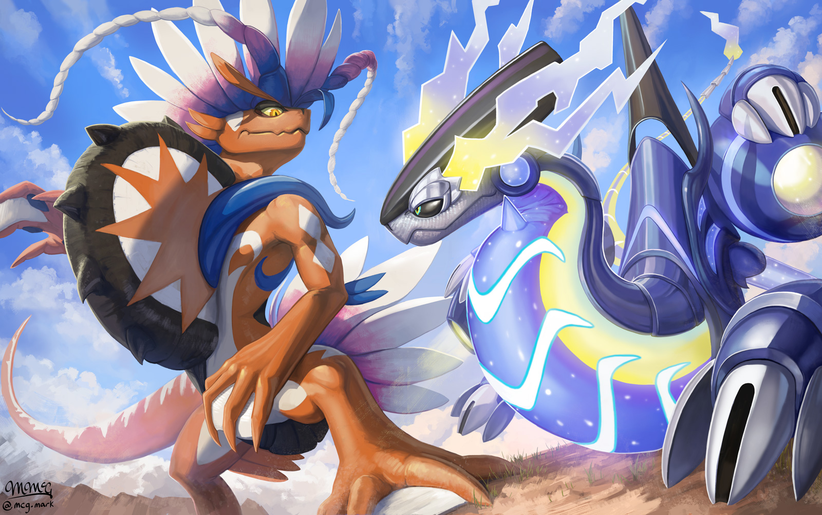 Koraidon, MIraidon and daddy Dialga by elzataerinn on DeviantArt