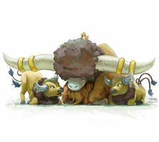 Tauros and Bouffalant