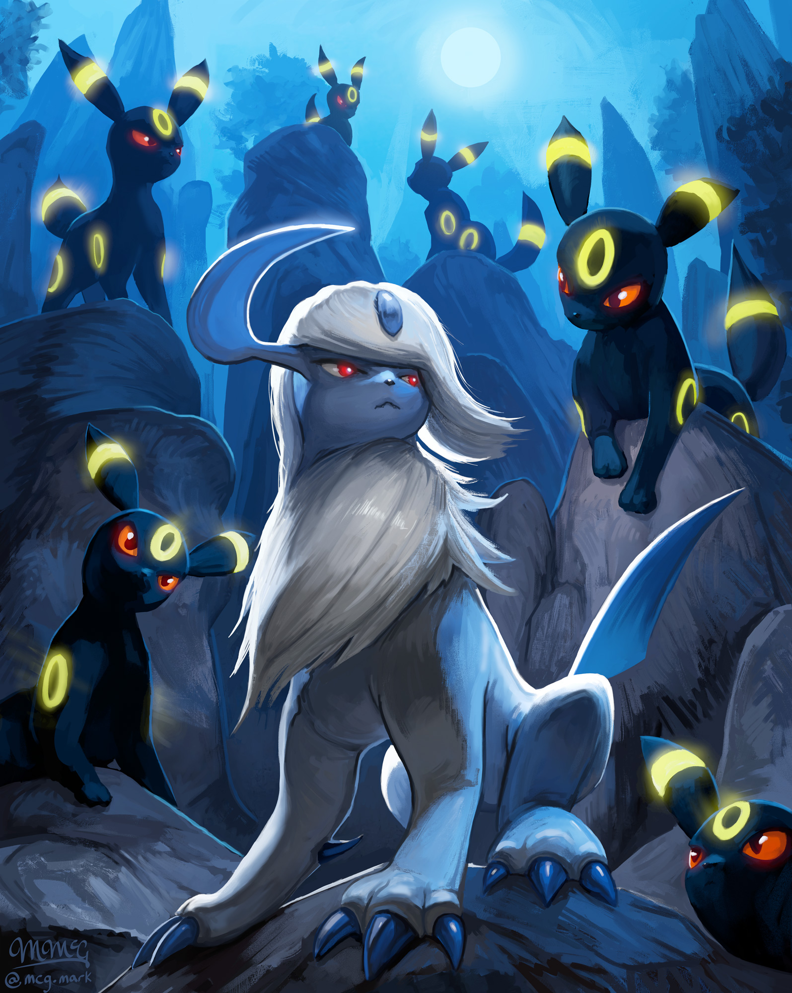 Absol and Umbreon by mcgmark on DeviantArt