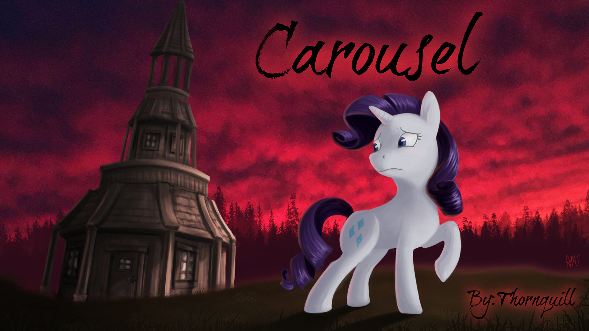 Commission - Carousel fic cover by Amiki-Doodles