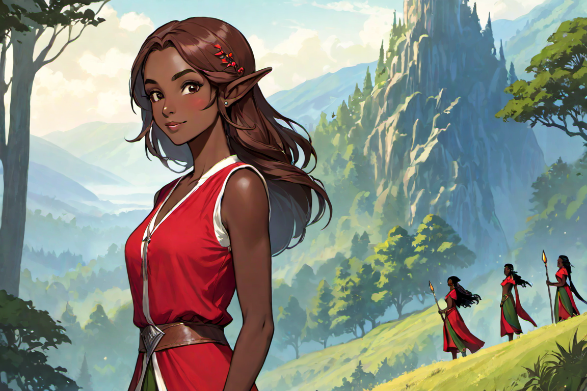 Dark skinned elfen girl by Malgosh on DeviantArt