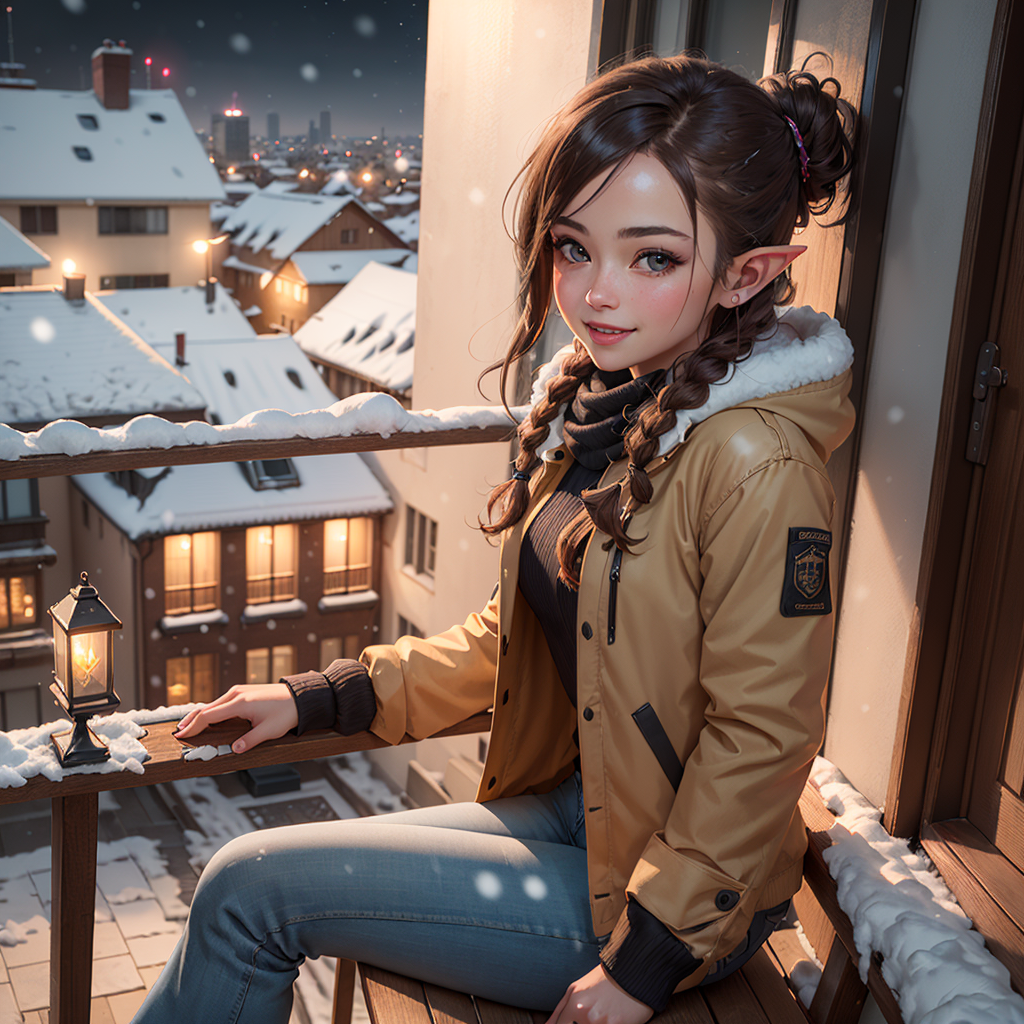 Enjoying the snow by Malgosh on DeviantArt