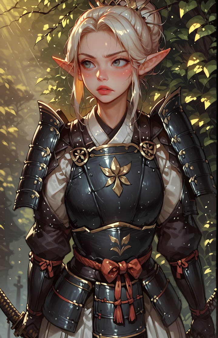 Elven samurai girl by Malgosh on DeviantArt