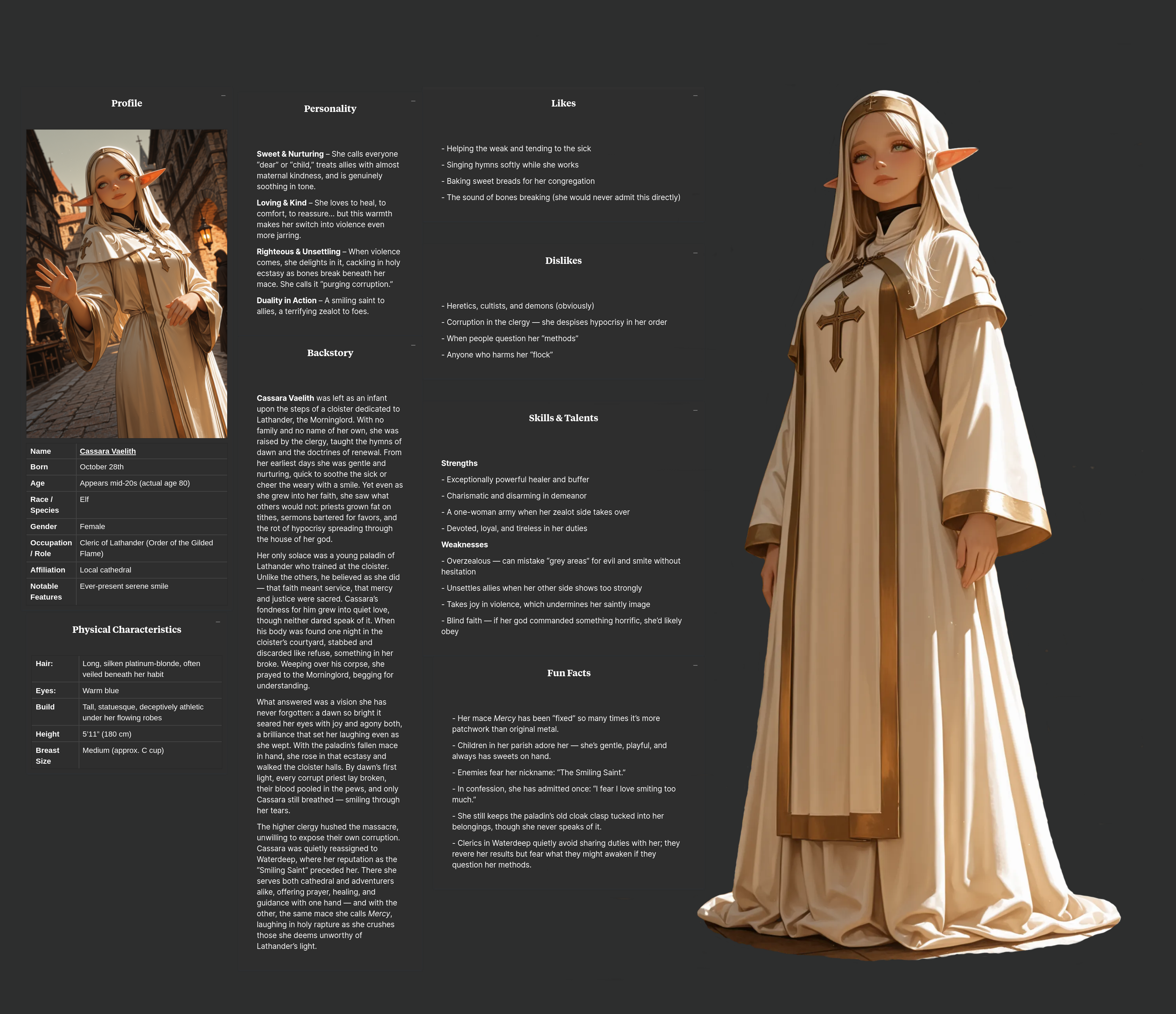 Character Sheet: Cassara by Malgosh on DeviantArt