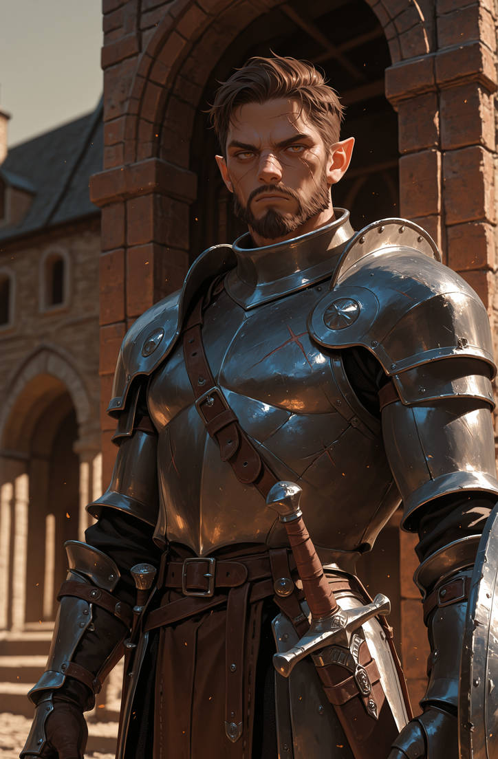 Ronan, half-elf paladin of vengeance by Malgosh on DeviantArt