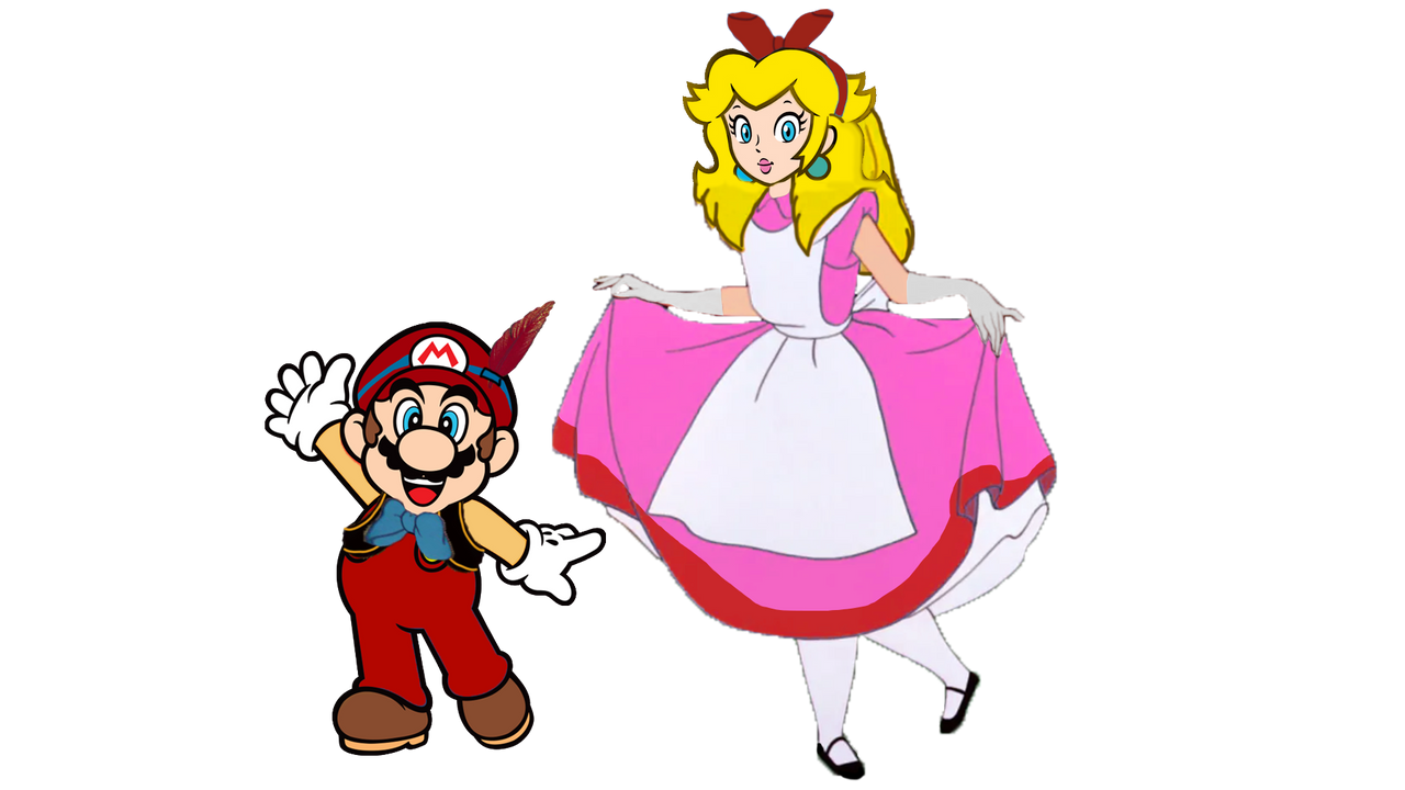 Alice Mario Mario and Peach as Pinocchio and Alice by MaxGoudiss on DeviantArt