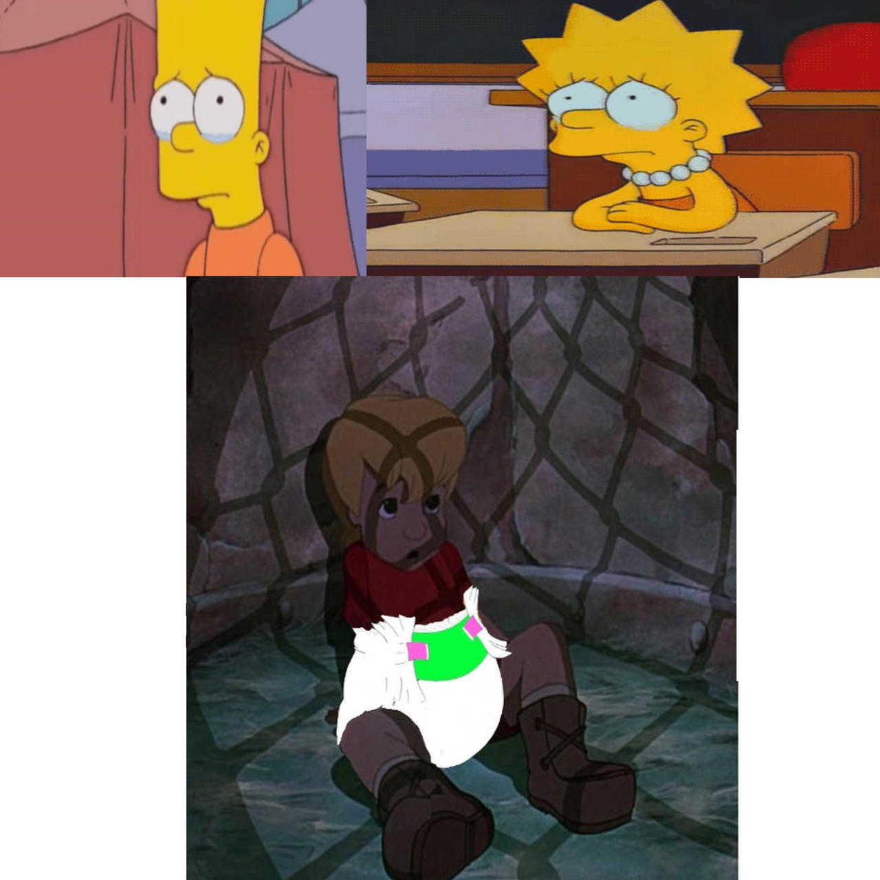 Lisa Crying Bart And Lisa Cry At Cody's Diaper Kidnapping by MaxGoudiss on DeviantArt