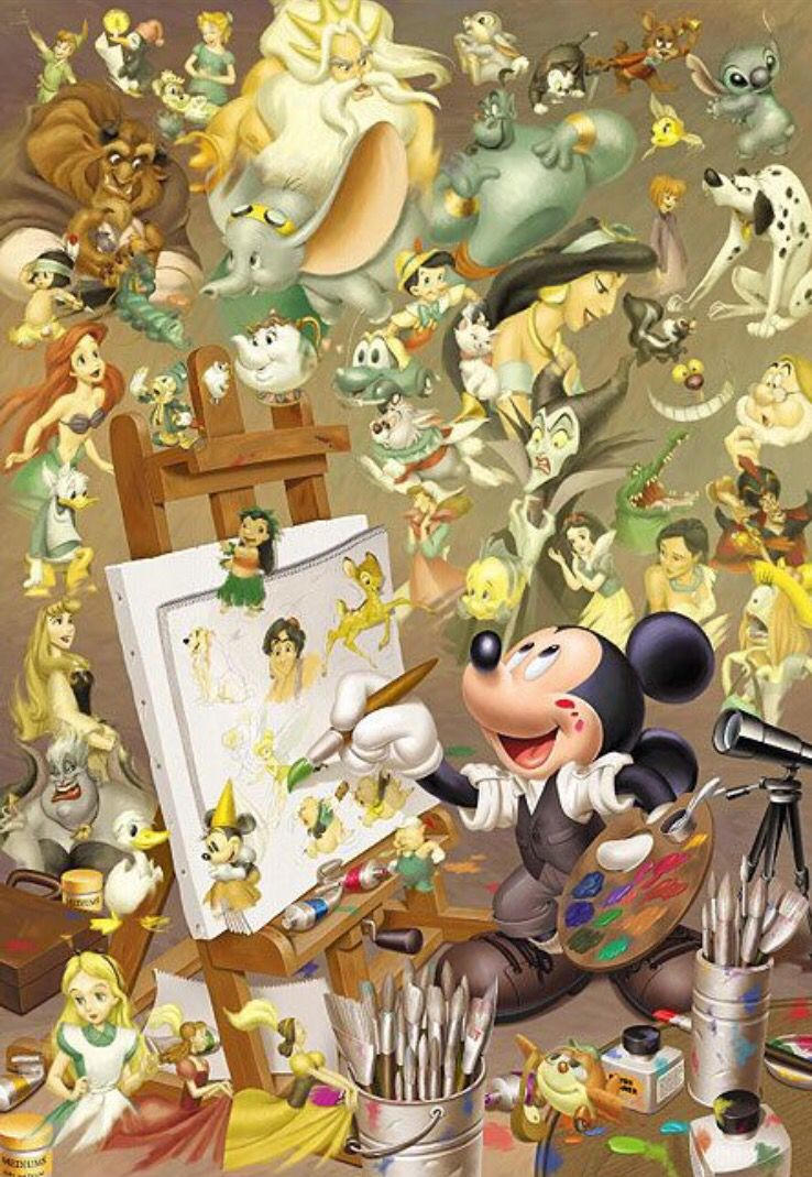 Mickey Painting Disney Characters By MaxGoudiss On DeviantArt mickey-painting-disney-characters-by-maxgoudiss-on-deviantart