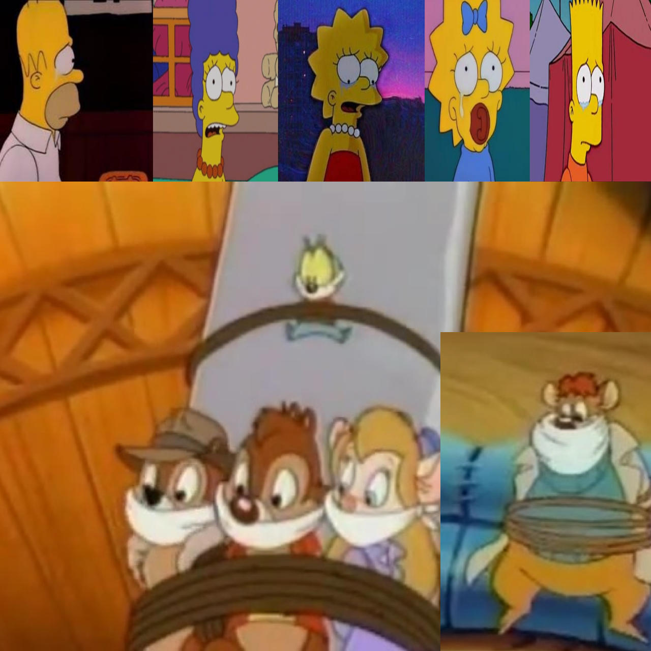 Simpson Characters Rescue Rescue Rangers' Kidnapping Makes The Simpsons Sad by MaxGoudiss on ...