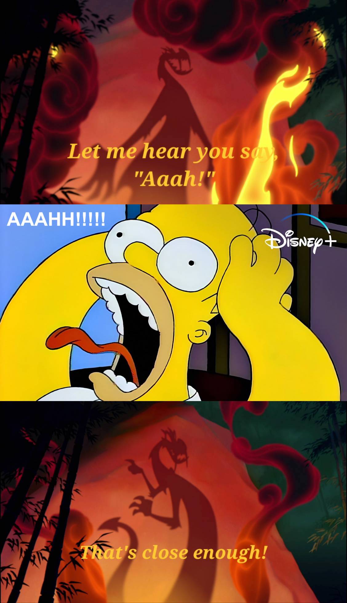 Homer Simpson reacts to Mushu's shadow by MaxGoudiss on DeviantArt
