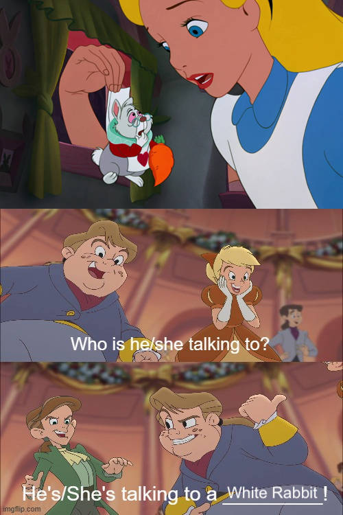 Talking Rabbit Deviantart Alice is talking to the White Rabbit by MaxGoudiss on DeviantArt