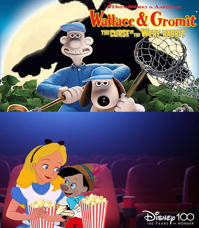 Alice and Pinocchio watch Curse of the Were-Rabbit by MaxGoudiss on ...