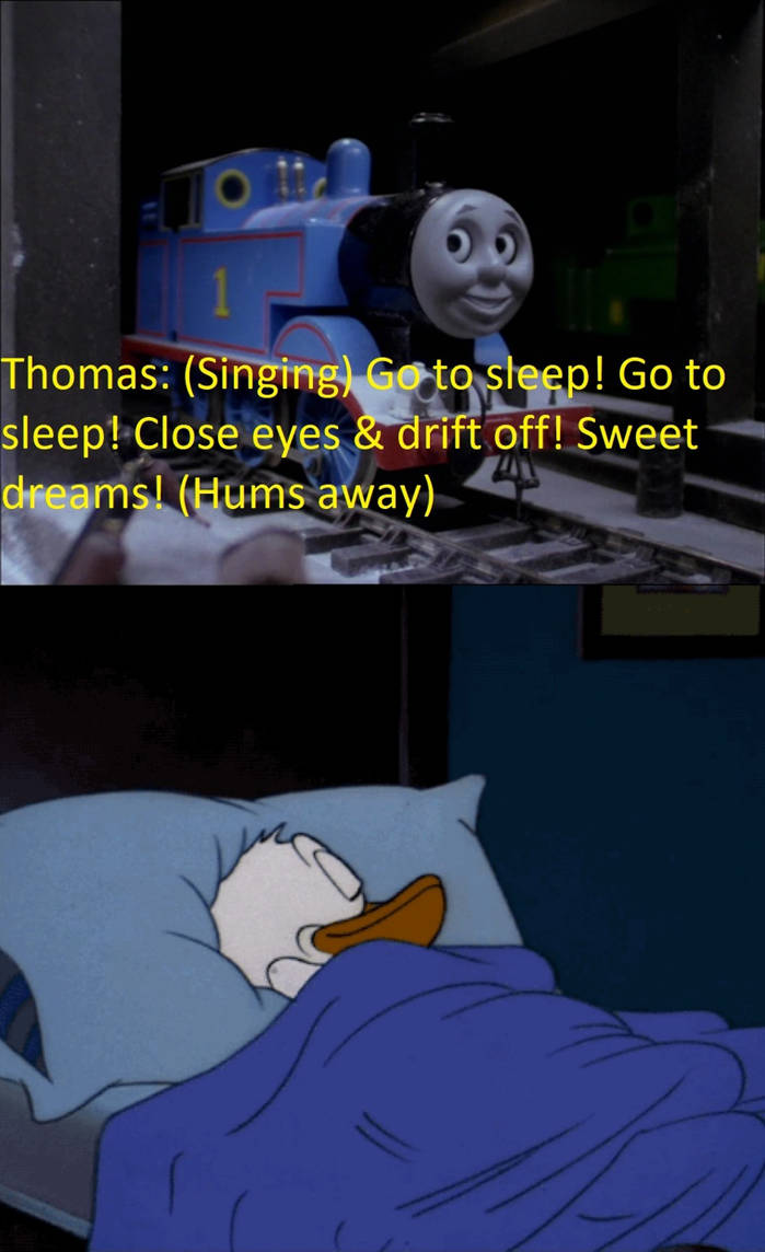 Thomas Singing A Lullaby To Donald Duck by MaxGoudiss on DeviantArt