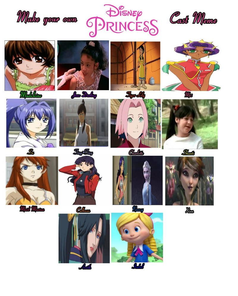 Princess Comedy Actor Disney Princess Cast Meme by MaxGoudiss on DeviantArt