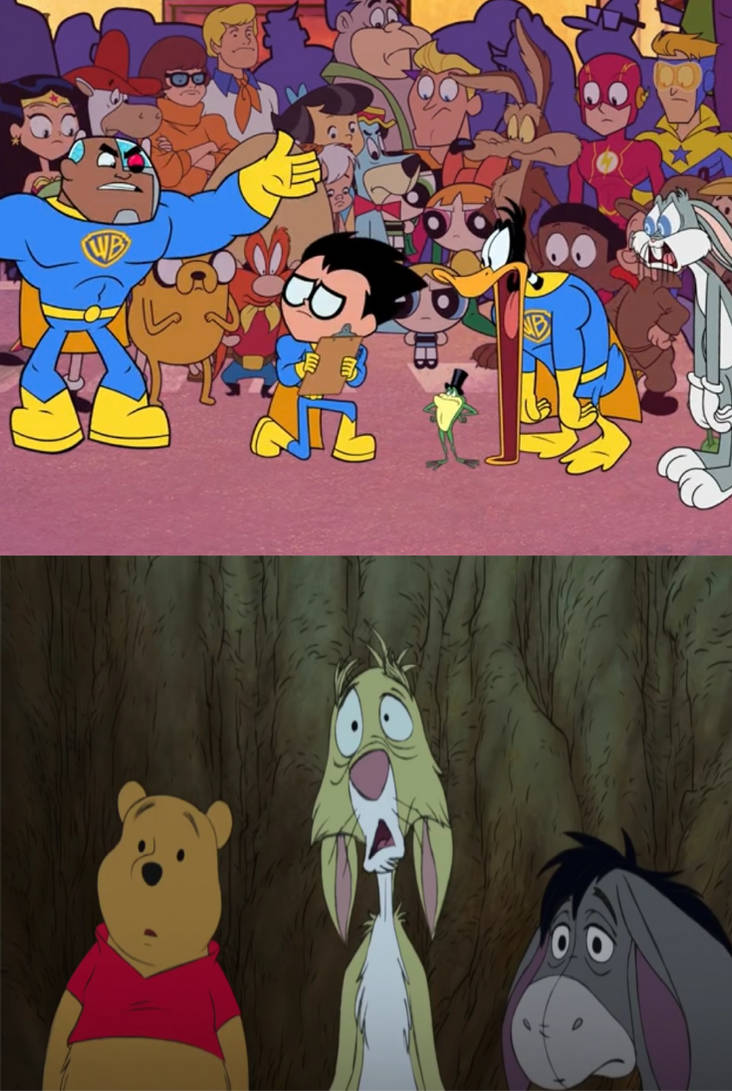 Pooh Rabbit and Eeyore React To WB 100 Anniversary by MaxGoudiss on ...