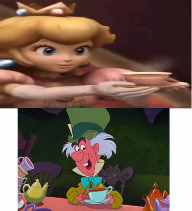 Peach Wadding Mad Peach Offers Tea To The Mad Hatter by MaxGoudiss on DeviantArt