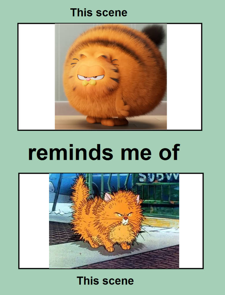 Fluffy Garfield reminds me of Fluffy Oliver by MaxGoudiss on DeviantArt