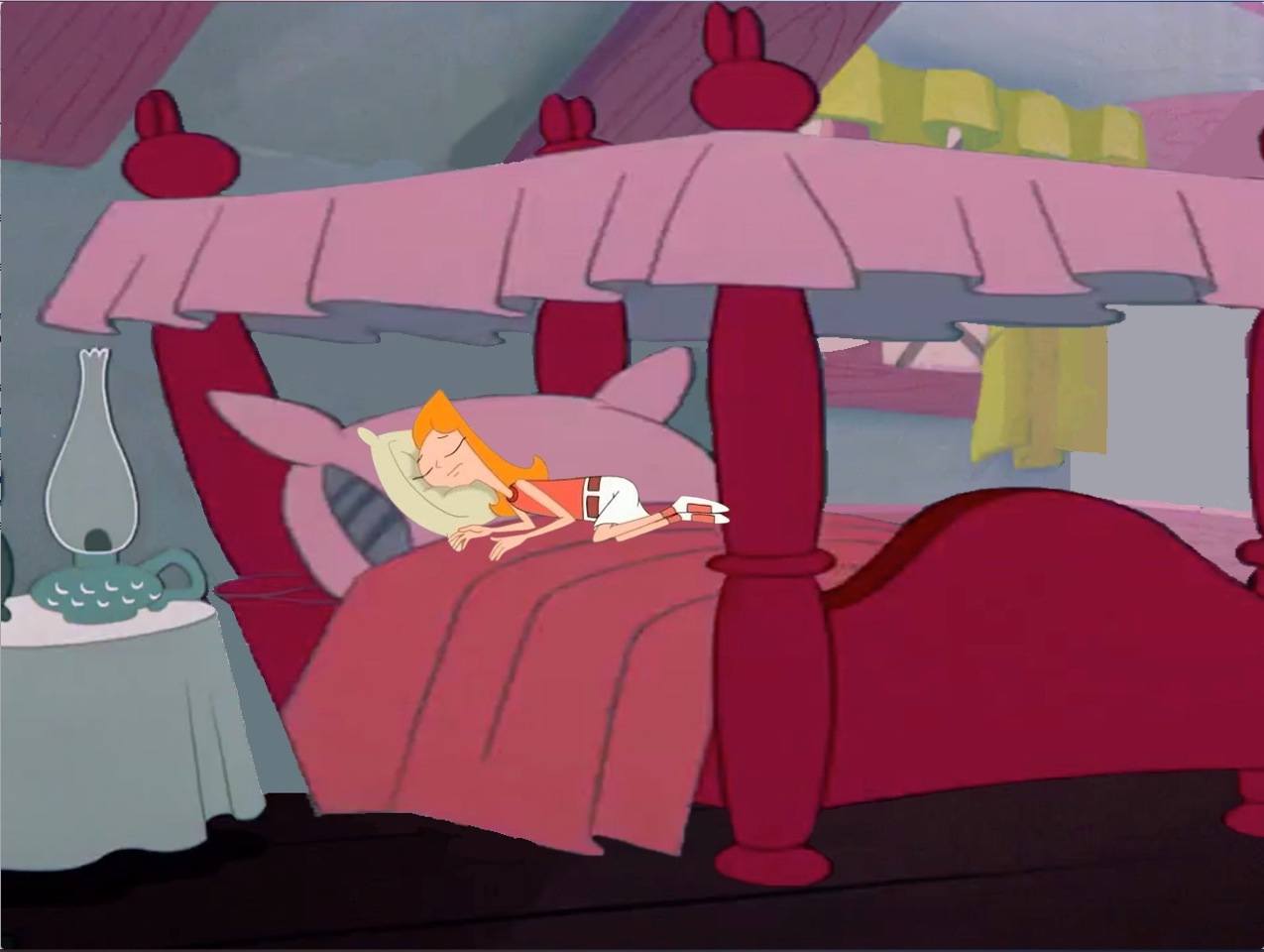 Flynn Rabbit Candace Flynn sleeping in the White Rabbit's bed by MaxGoudiss on ...