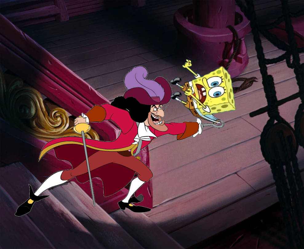 Spongebob Catching Rope SpongeBob SquarePants gets hooked by Captain Hook by MaxGoudiss on ...