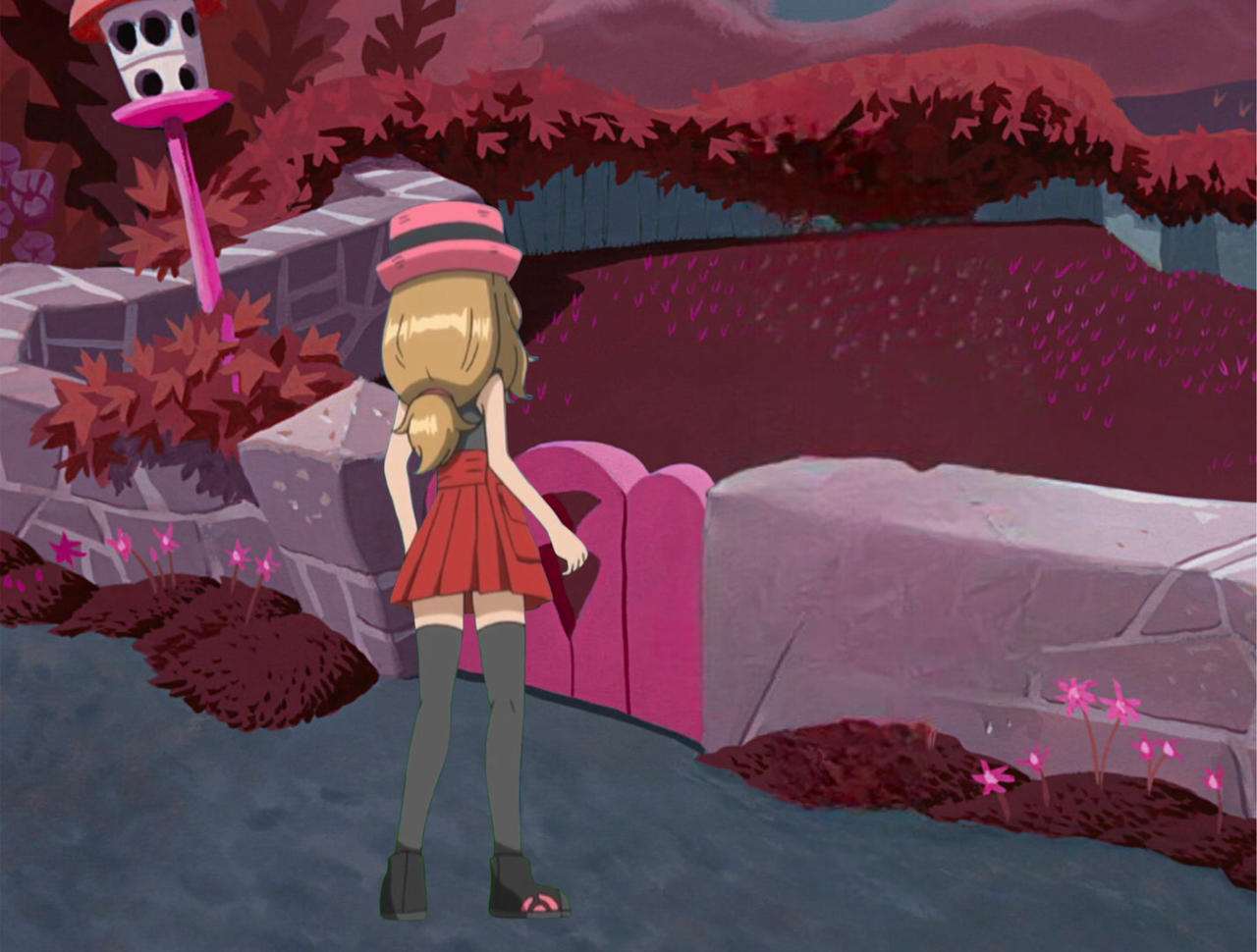 Serena at the White Rabbit's house's front gate by MaxGoudiss on DeviantArt