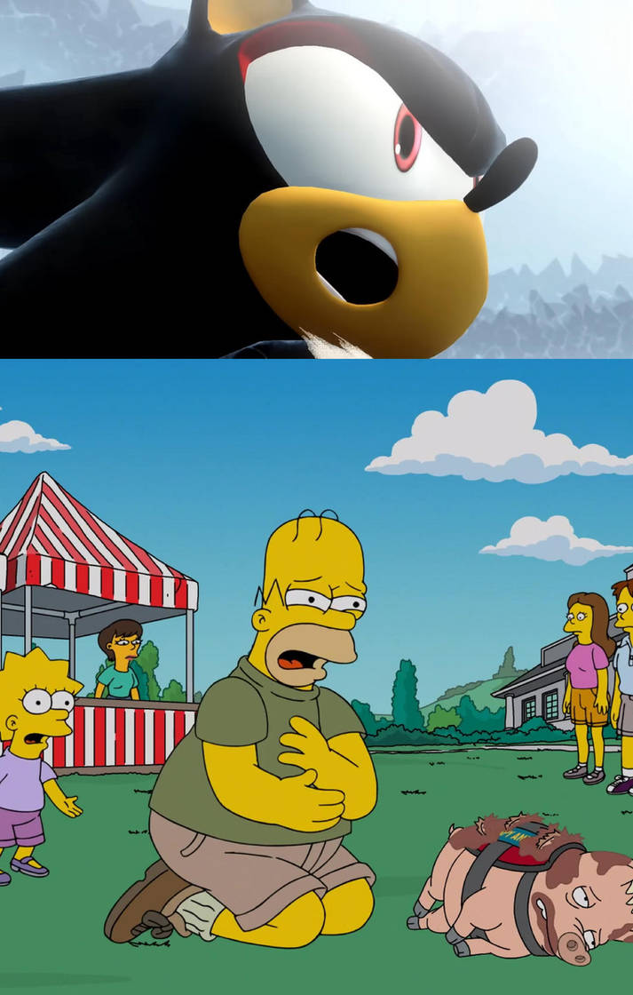 Homer's Panic Attack Shocks Shadow by MaxGoudiss on DeviantArt