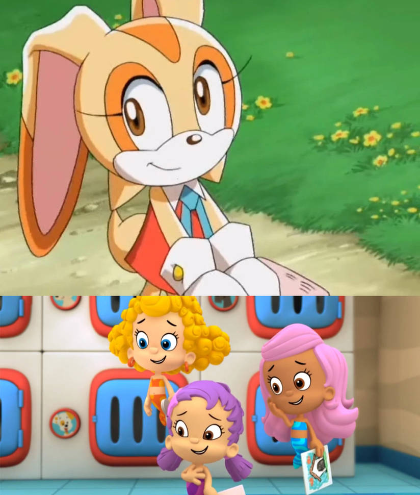 Guppy Girls find Cream the Rabbit cute by MaxGoudiss on DeviantArt