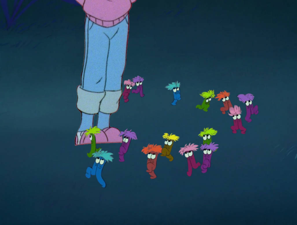 The Mome Raths running around Kim (Care Bears) by MaxGoudiss on DeviantArt