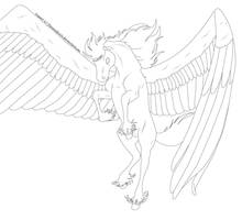 Free Pegasus Lineart