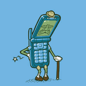 Old Man Flip-Phone