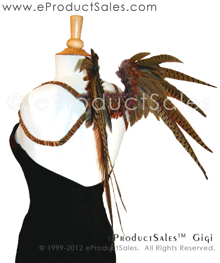 Gigi Back view B Natural feather Wings 4 costumes