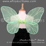 Mint Green butterfly Fairy Wings with Roses