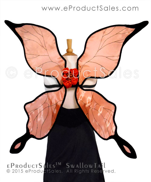 METALLIC GOLD Orange SwallowTail Fairy Wings