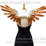 Metallic Gold Copper PHARIS Feather Angel Wings