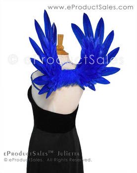 Royal Blue Julietta Feather Angel Wings costume