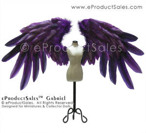 eProductSales Gabriel Purple Angel Wings BJD doll