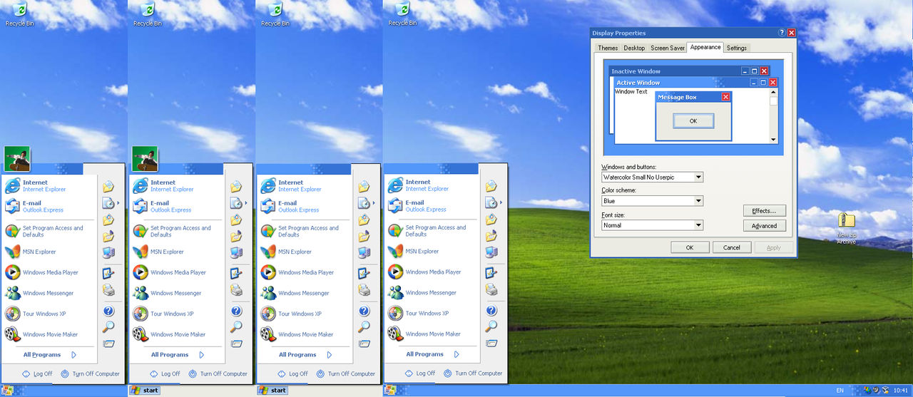 Watercolor Small Visual Style for Windows XP by alecu222 on DeviantArt