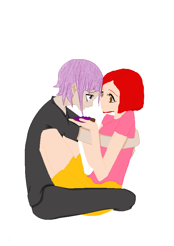 Crona and Tsubasa-Cuddle Time