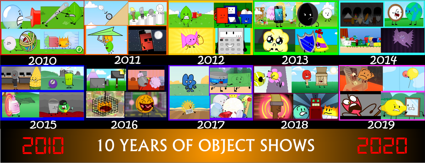 10 years of Object Shows by Boggy-lord on DeviantArt