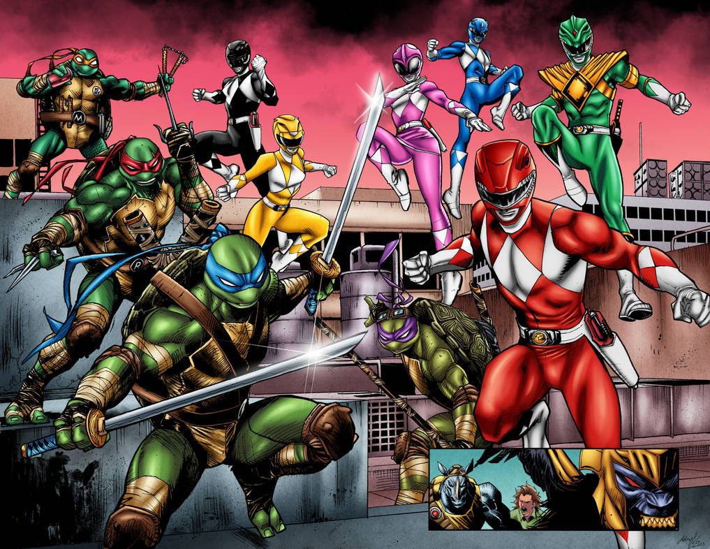 Ninja Turtles / Power Rangers double splash COLORS by ...